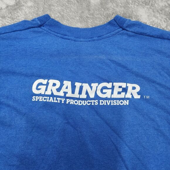 Vtg Grainger Men's Blue T-Shirt XL "Profit From safety" - Picture 4 of 14